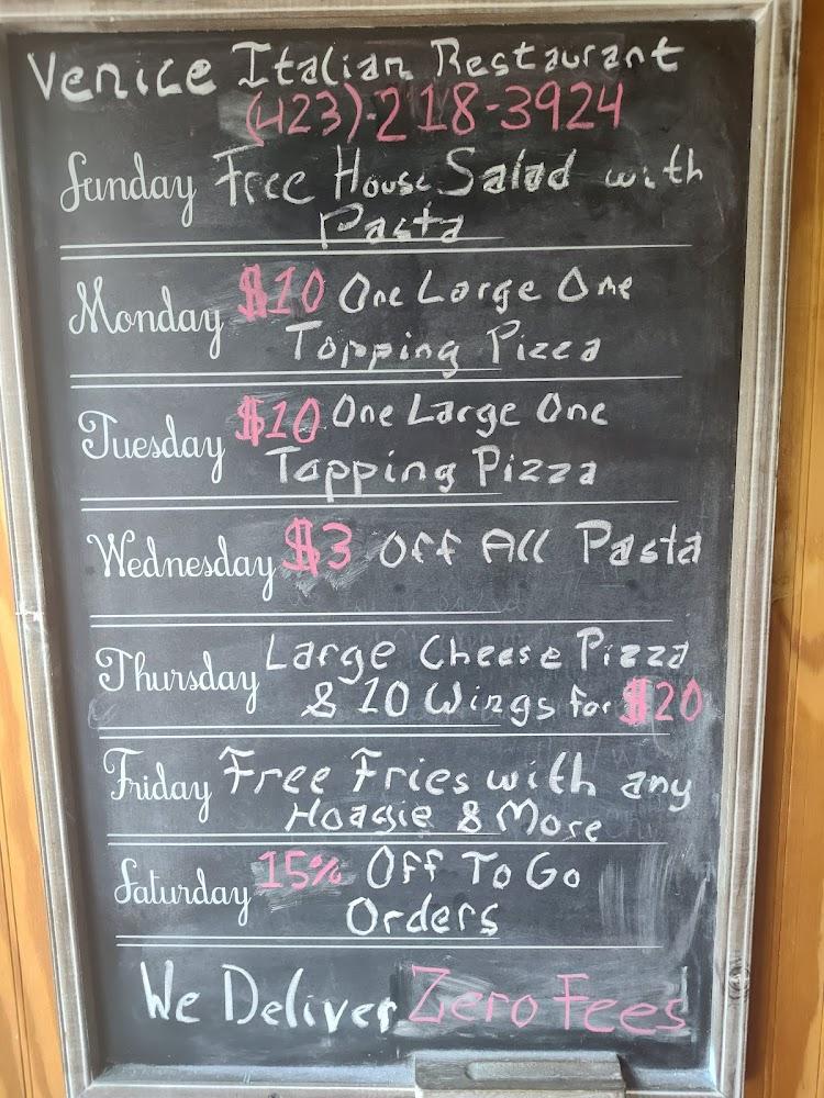 Venice Italian Restaurant Menu image 4